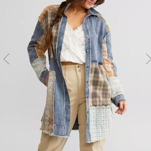 Gimmicks Denim Patchwork Shacket